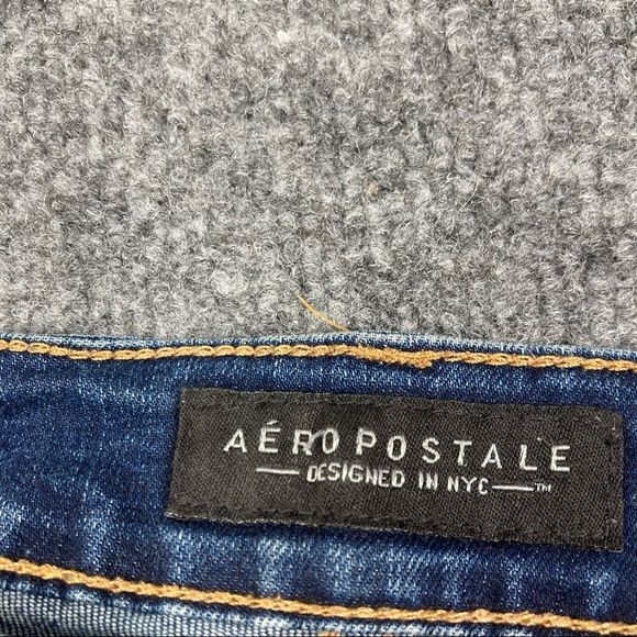 Aeropostal high waisted ankle jegging 4 distressed - Picture 6 of 11